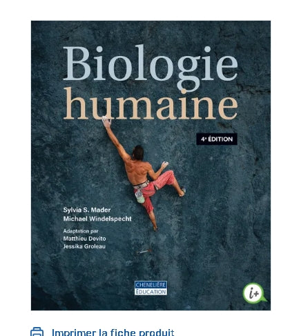 Biologie humaine 4 ed